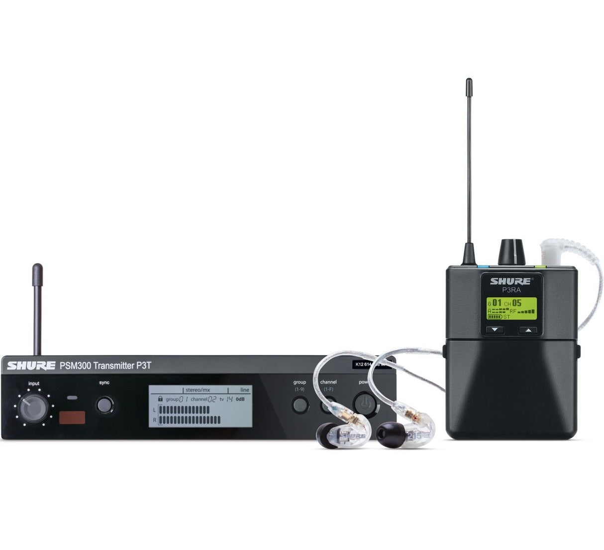 Shure P3TRA215CL - Wireless Personal Monitor System Set (G20 Band: 488-512 MHz)