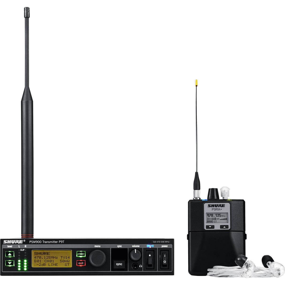 Shure PSM 900 Wireless Personal Monitor System with SE425-CL Earphones (Clear, H21: 542 to 578 MHz)