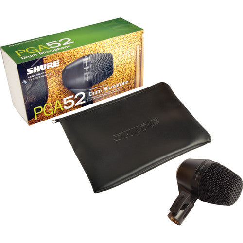 Shure PGA52-LC Cardioid Dynamic Kick Drum Microphone (Less Cable)