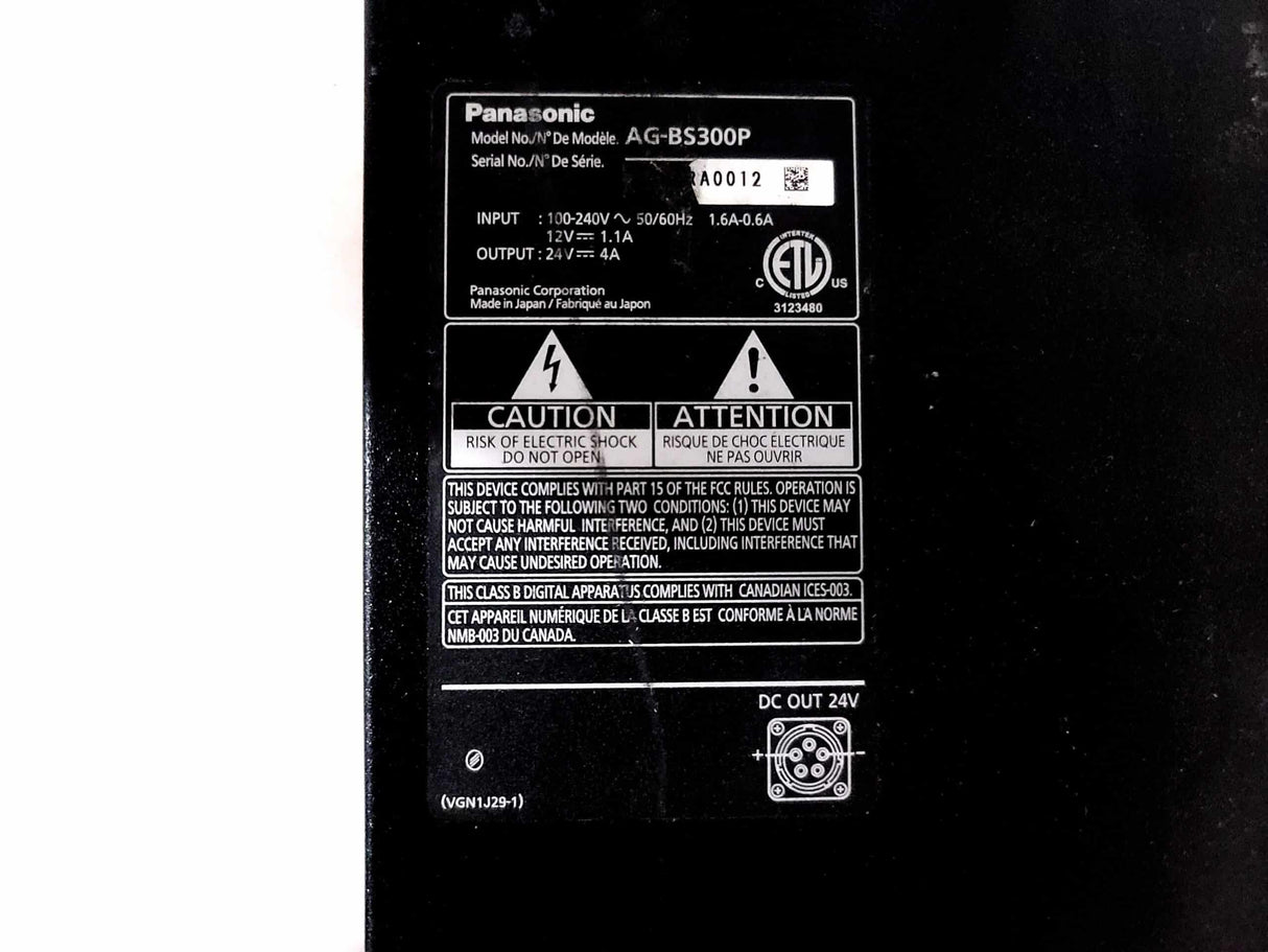 Panasonic AG-BS300 Base Station Adaptor