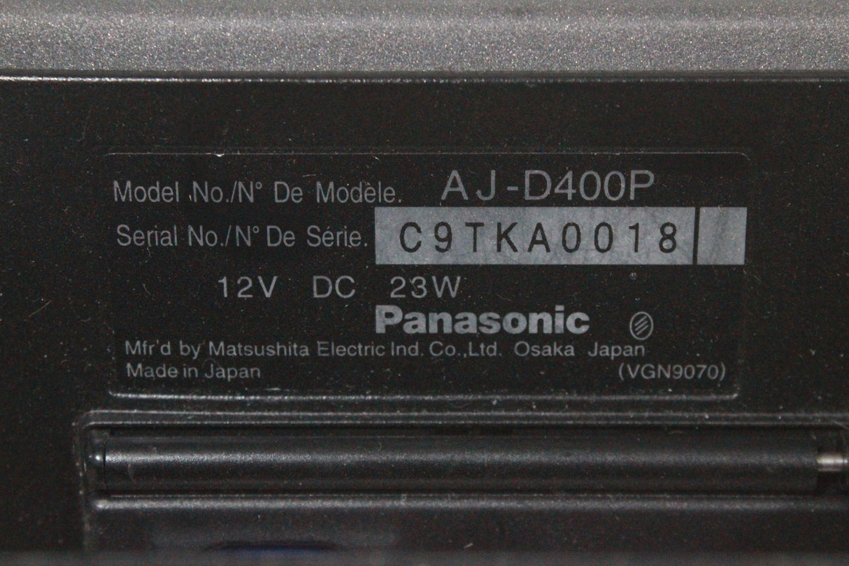 Panasonic AJ-D400P w/Panasonic VEQ2299 Viewfinder