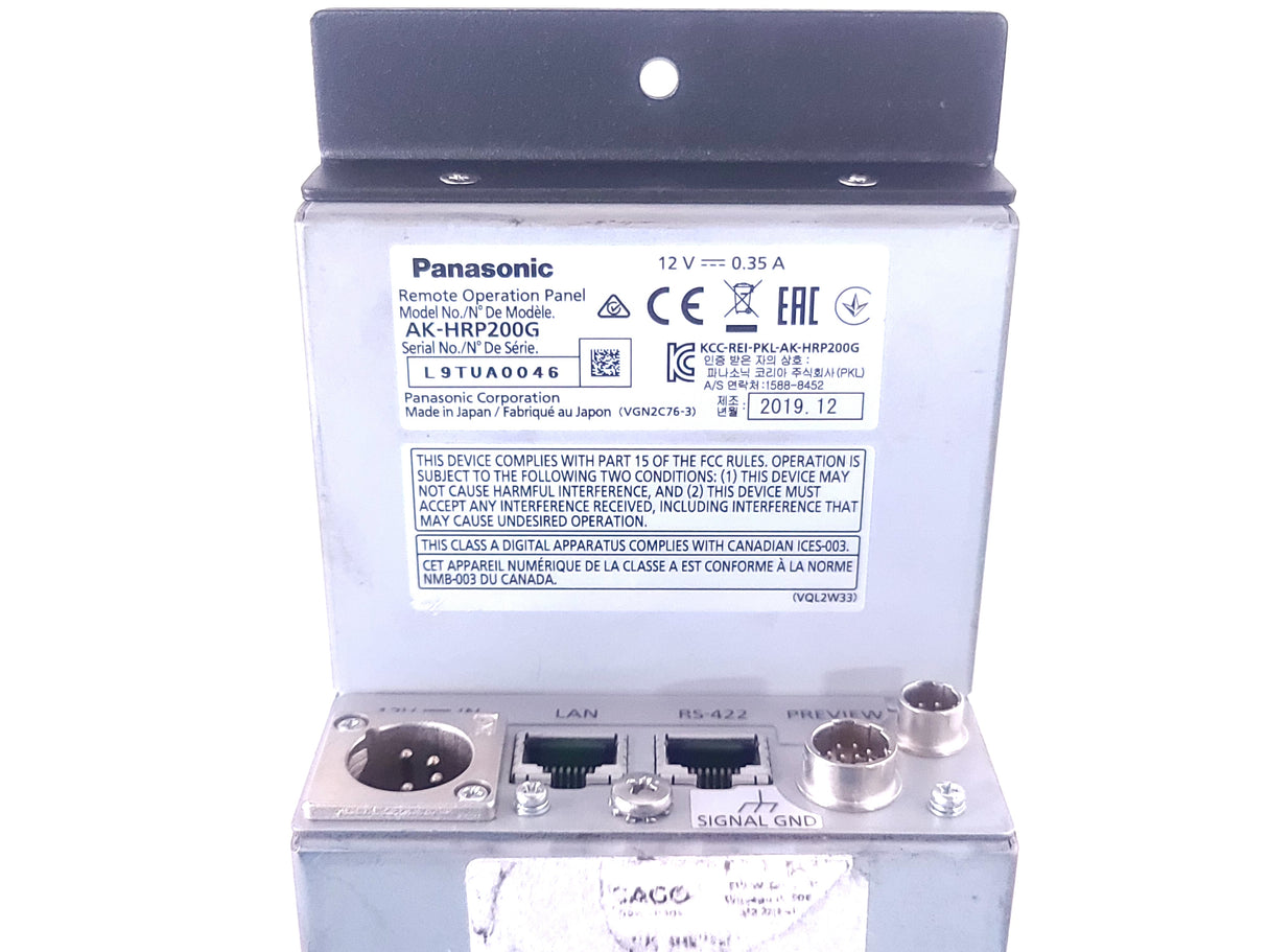 Panasonic AK-HRP200G Remote Operation Panel Controller