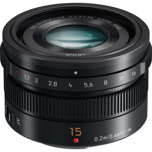 Panasonic H-X015K LUMIX G LEICA DG SUMMILUX H-X015K Lens 15mm F1.7 ASPH
