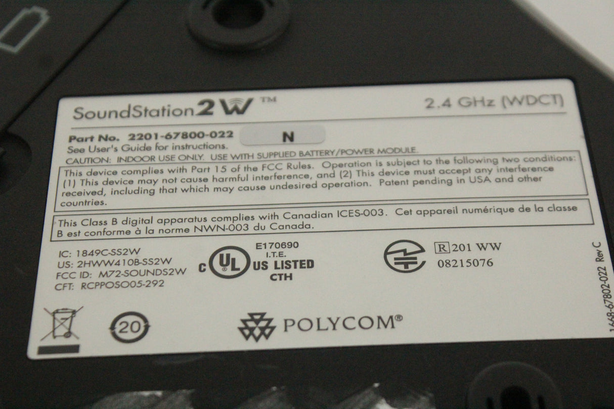 Polycom SoundStation 2W EX DECT Conference Phone w/ (2) Expandable Microphones in Pelican 1550 Case