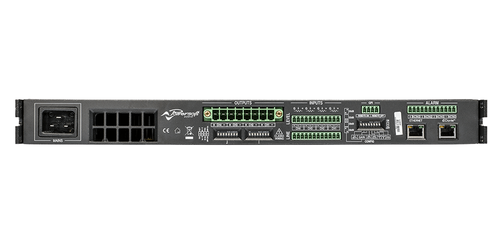 Powersoft QUATTROCANALI 1204 DSP+DANTE 4-Channel Power Amplifier, with DSP and Dante