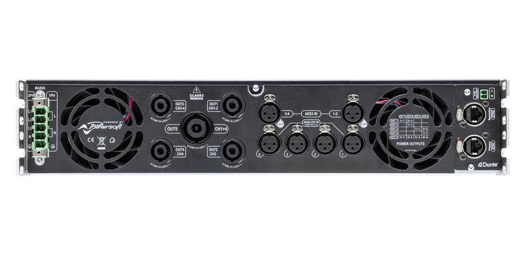 Powersoft X4L DSP+Dante 4-Channel 6800W Power Amplifier