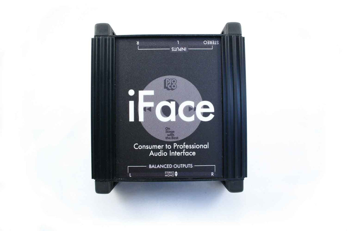 Pro Co IFACE 1/8" and RCA to XLR Direct Box Portable Audio Player Interface