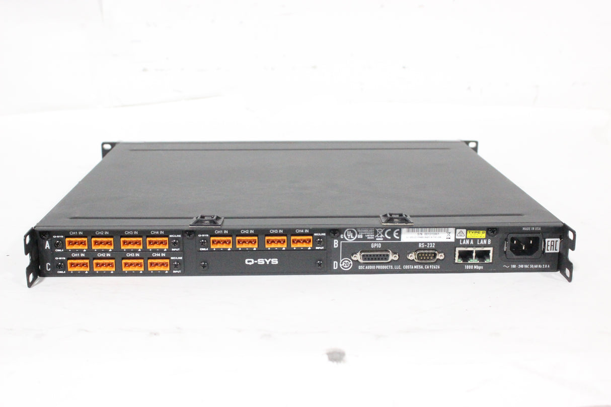 QSC Versatile Q-SYS I/O Frame Network Interface (1583-330)