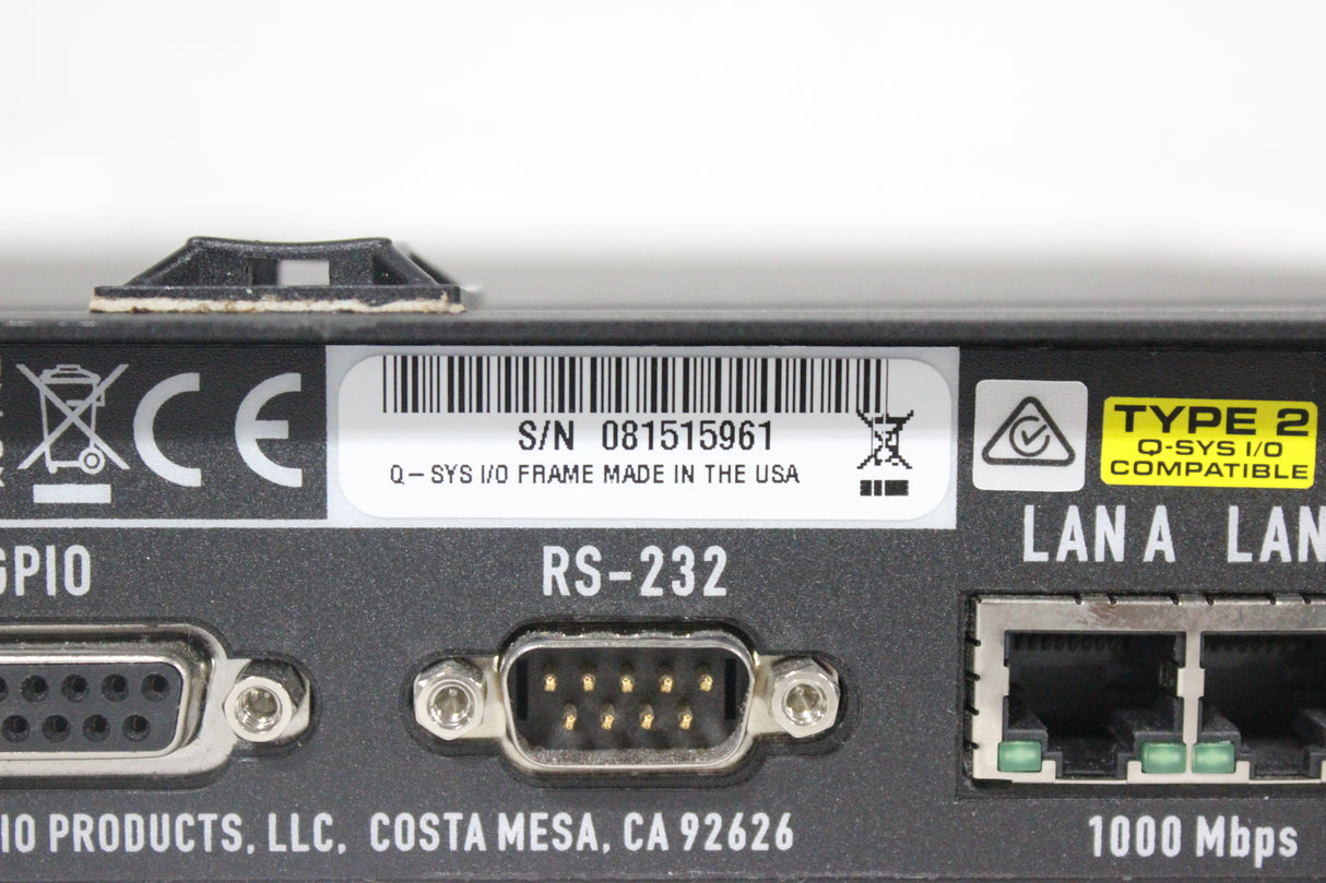 QSC Versatile Q-SYS I/O Frame Network Interface (1583-330)