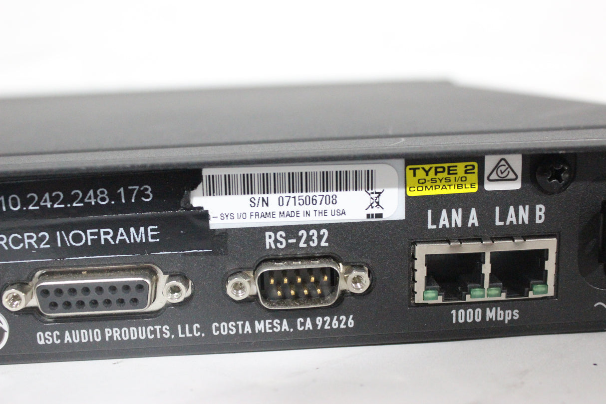 QSC Versatile Q-SYS I/O Frame Network Interface (1583-331)