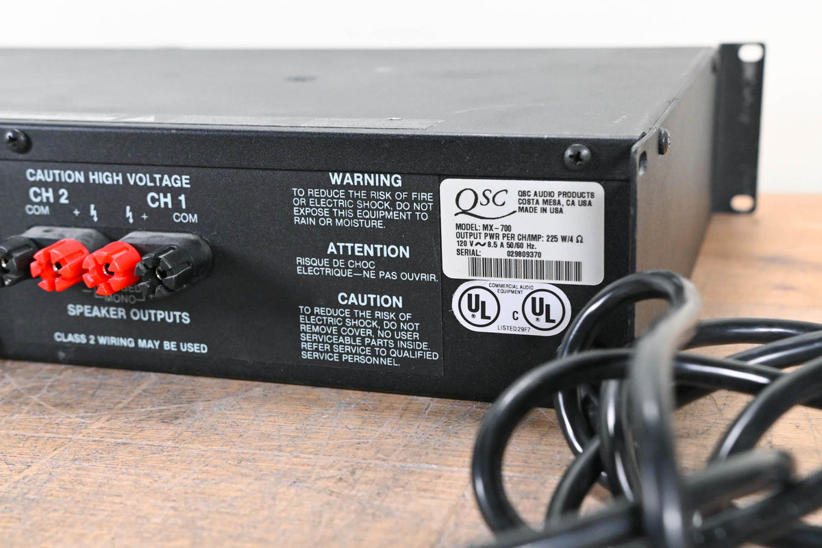 QSC MX-700 - MX Series 2-Channel Professional Stereo Power Amplifier
