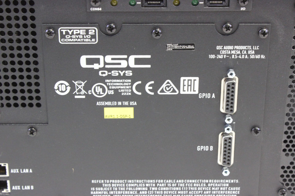 QSC Q-SYS 1100 Enterprise Core