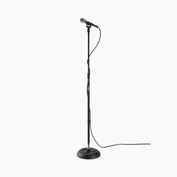 (NEW) On-Stage MS7201QTR Quarter-Turn Round-Base Mic Stand