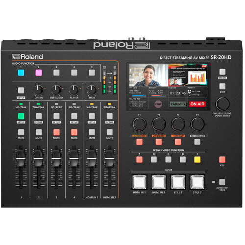 Roland SR-20HD Direct Streaming AV Mixer w/Recording on SD, USB video input