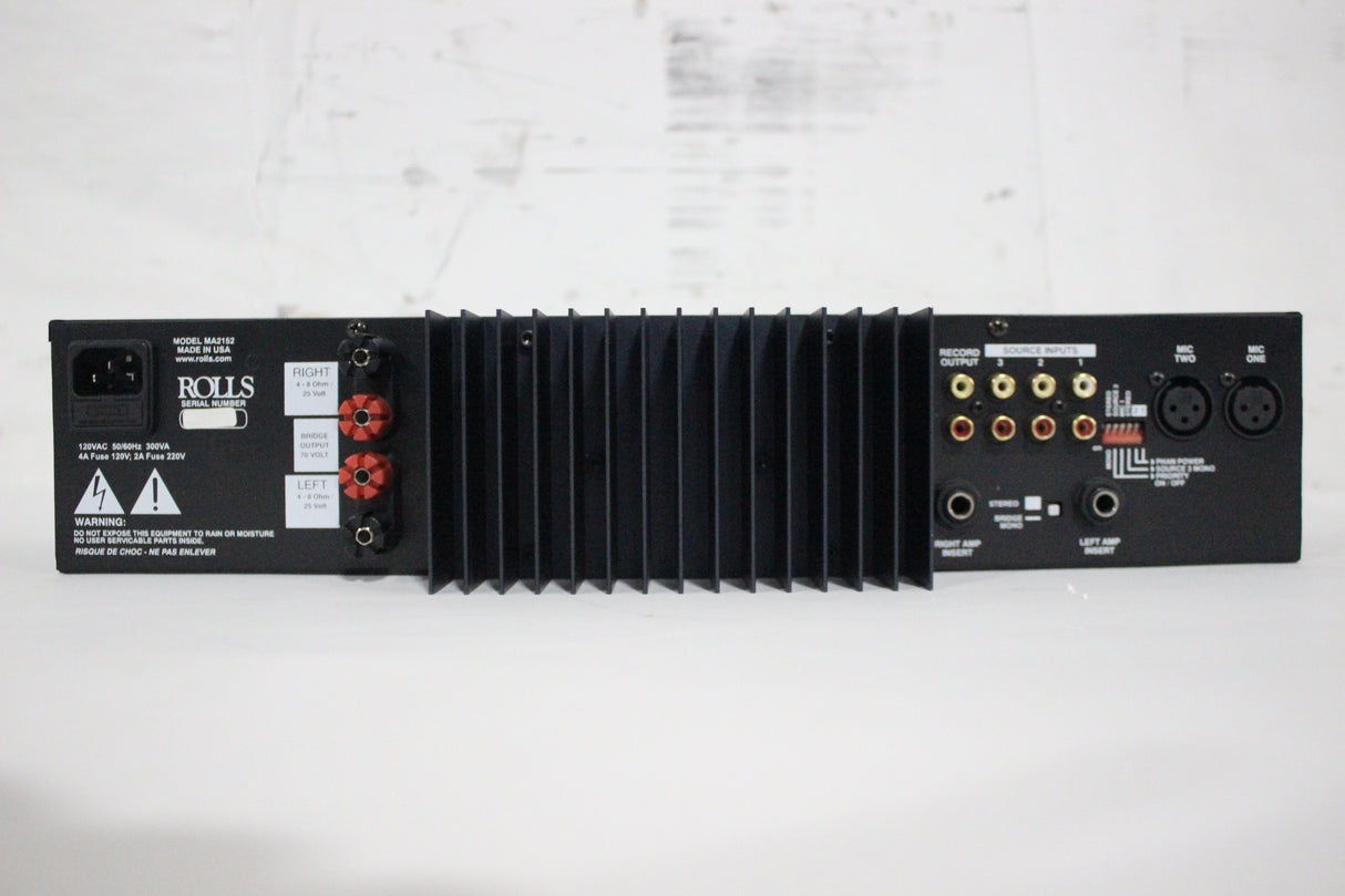 Rolls MA2152 70V Stereo Mixer/Amplifier