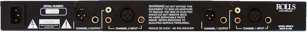 Rolls REQ215 Dual 15-Band Graphic EQ
