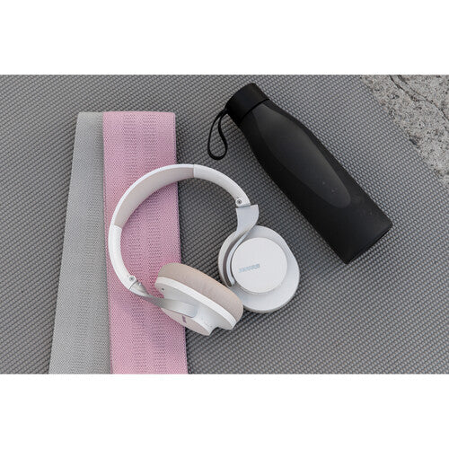 Shure SBH1DYWH1 AONIC 40 Noise-Canceling Wireless Over-Ear Headphones (White/Tan)