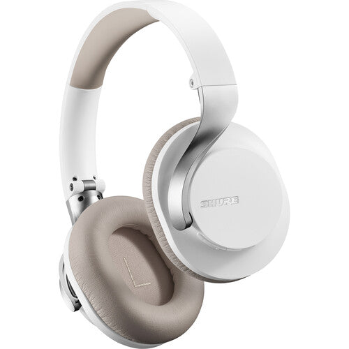 Shure SBH1DYWH1 AONIC 40 Noise-Canceling Wireless Over-Ear Headphones (White/Tan)
