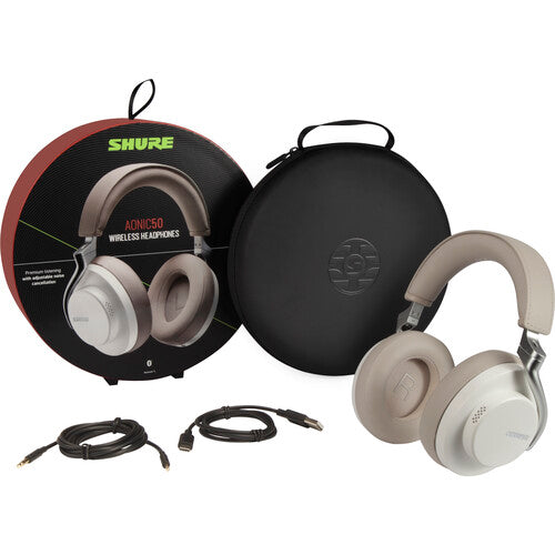 Shure AONIC 50 Wireless Noise-Canceling Headphones (White)