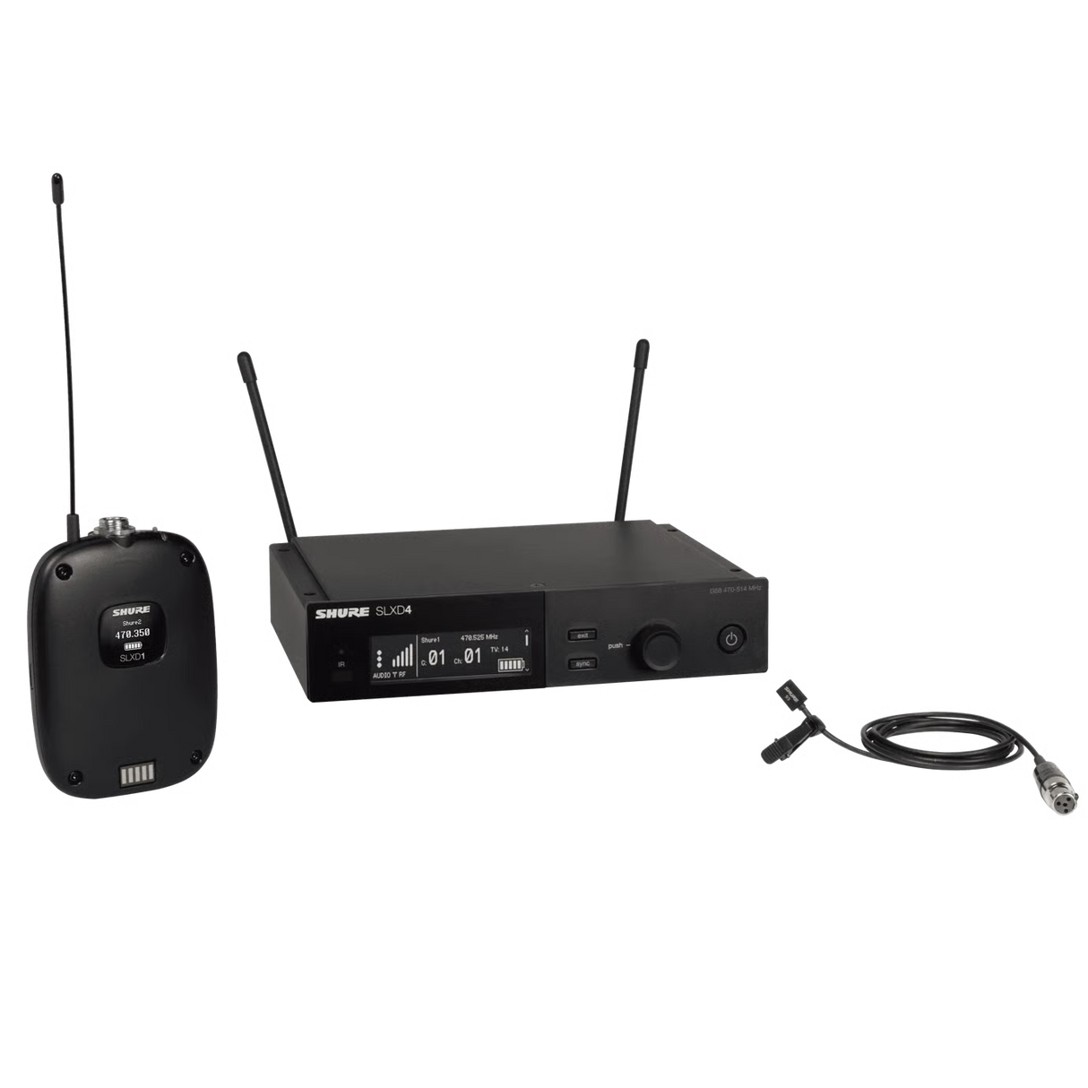 Shure SLXD14/93 Digital Wireless Omni Lavalier Microphone System