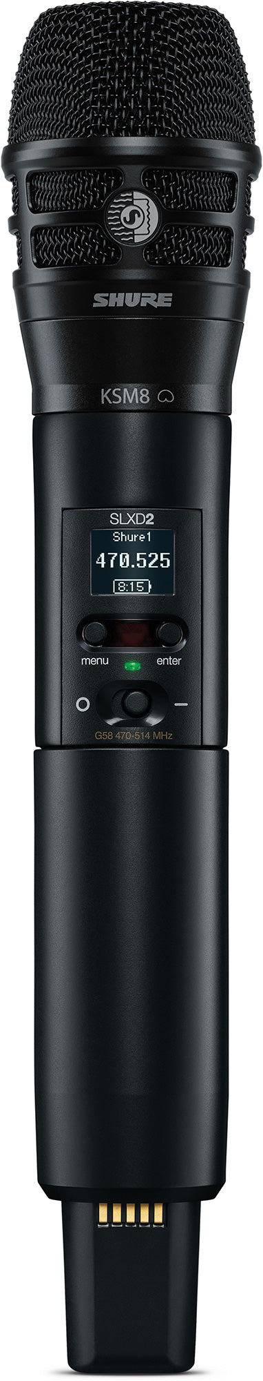 Shure SLXD2/K8B-H55 Handheld Wireless Mic Transmitter - KSM8 Capsule - 514-558Mhz SLXD2/K8B=-H55
