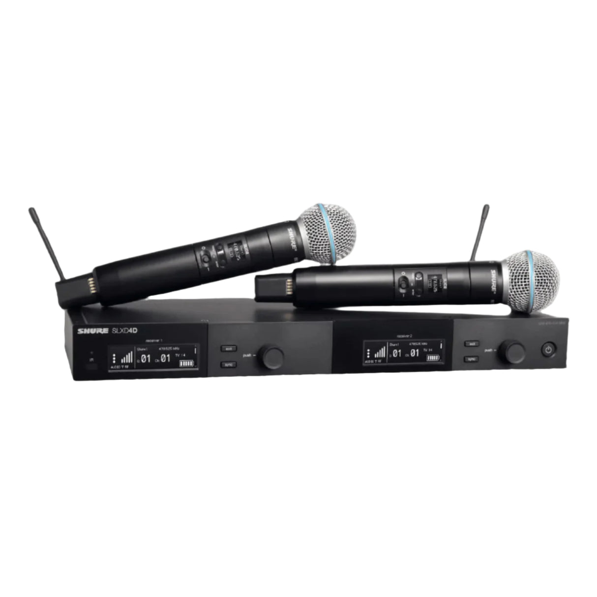 Shure SLXD24D/B58 Dual-Channel Digital Wireless Handheld Microphone System with Beta 58 Capsules