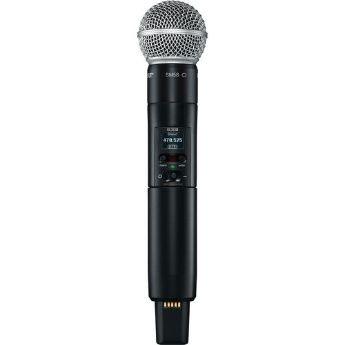 Shure SLXD24D/SM58 Dual-Channel Digital Wireless Handheld Microphone System with SM58 Capsules (H55: 514 to 558 MHz)