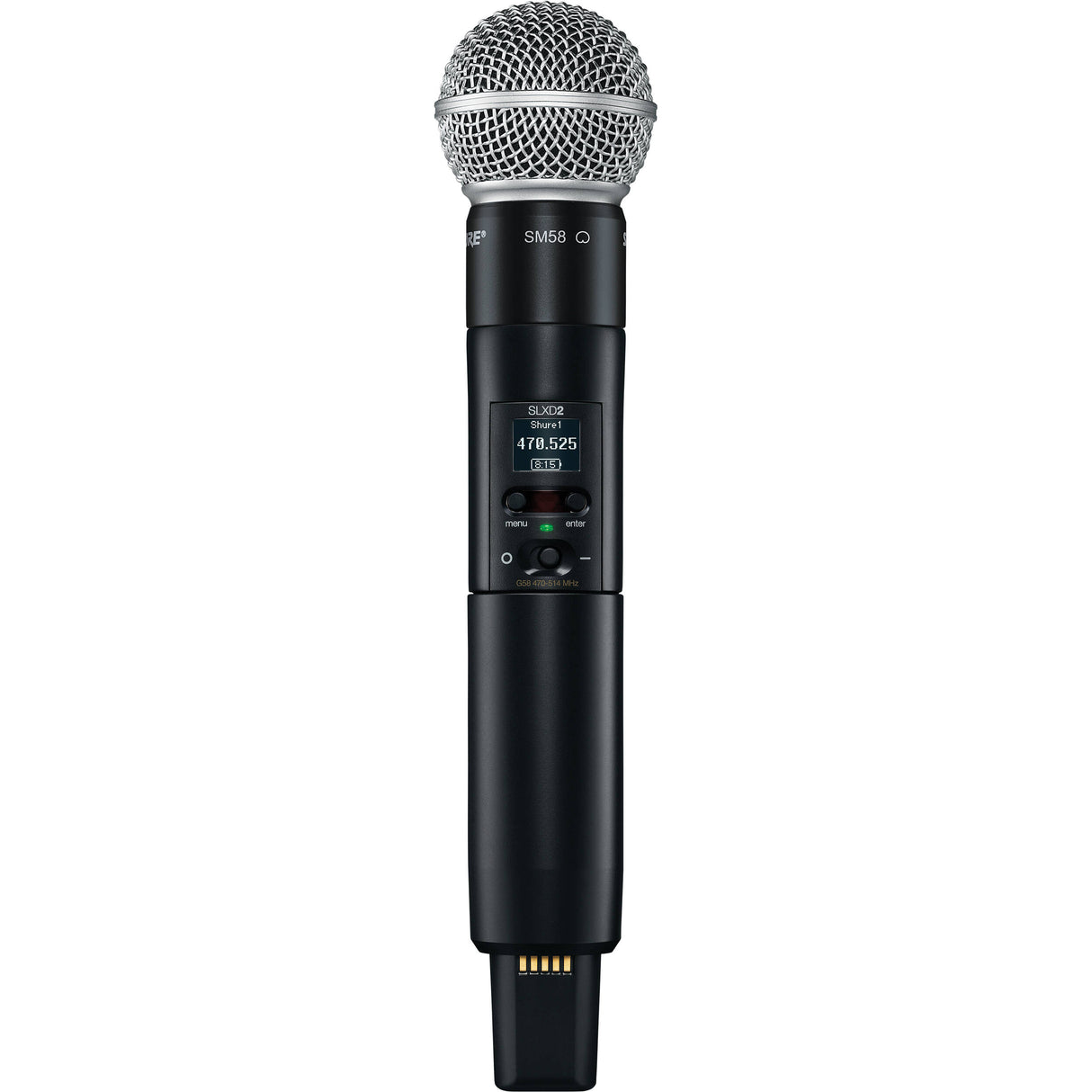 Shure SLXD24D/SM58 Dual-Channel Digital Wireless Handheld Microphone System with SM58 Capsules (J52: 558 to 602 + 614 to 616 MHz)