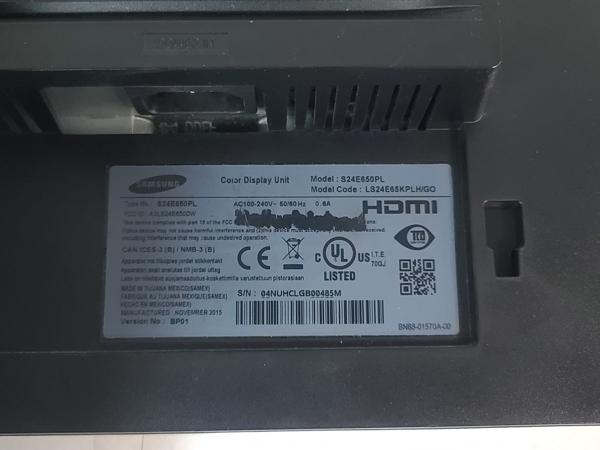 Samsung S24E650PL Business Monitor In Pelican 1600 Series Carrying Case