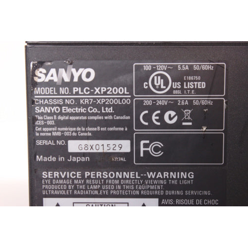 Sanyo PLC-XP200L PROxtraX Multiverse Projector