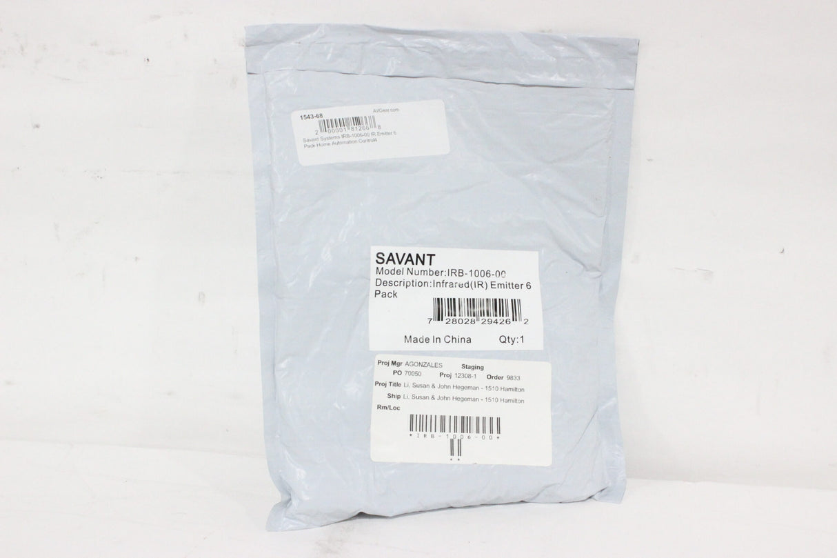 Savant IRB-1006-00 IR Emitter 6 Pack Home Automation Control4