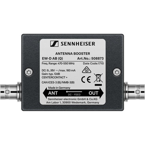 Sennheiser EW-D AB (Q) Inline Antenna Booster for EW-D Wireless Systems (Q: 470 to 550 MHz)