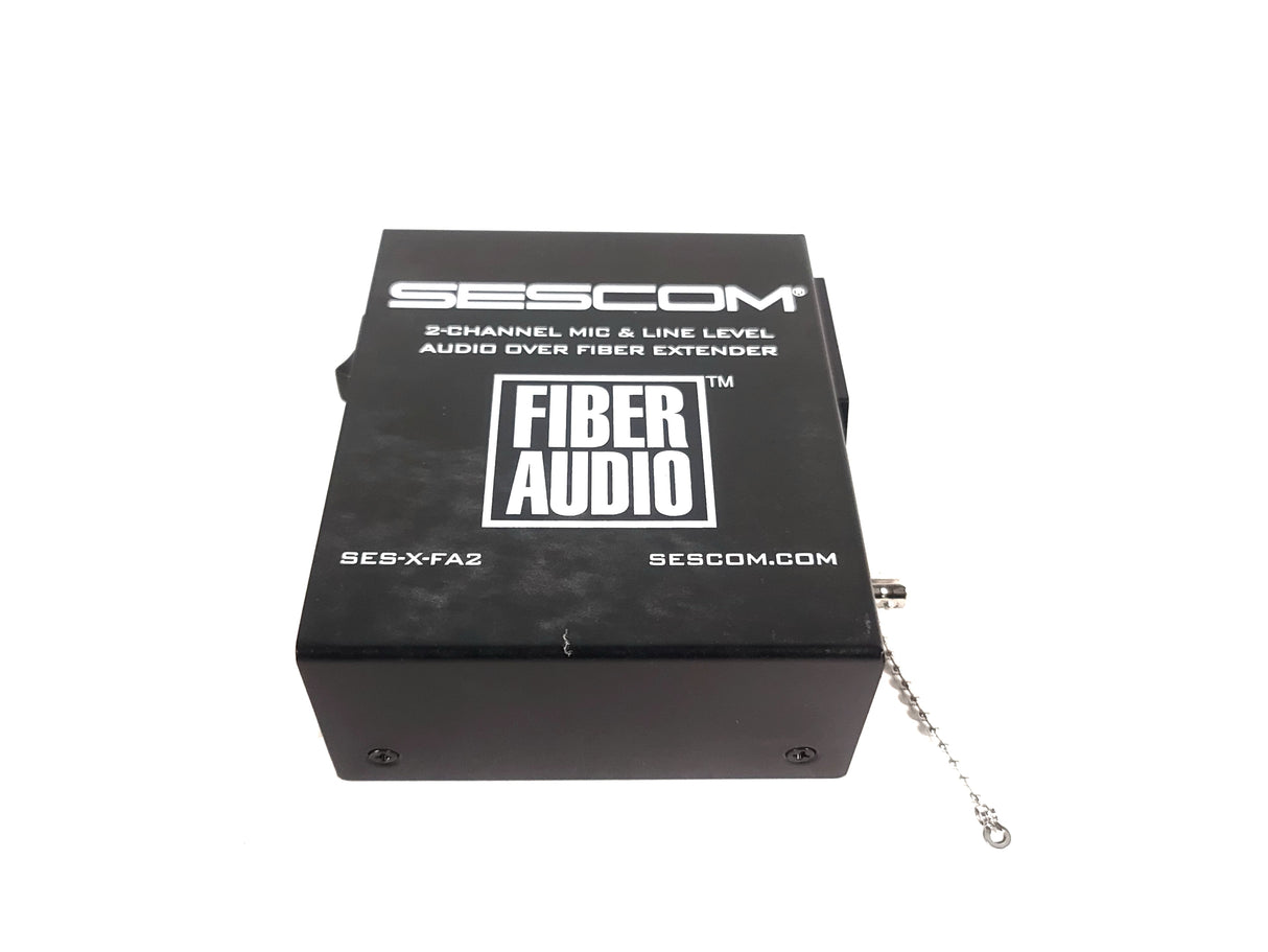 Sescom SES-X-FA2 Portable 2-Channel Mic & Line Level Audio Over Fiber Extender in Box