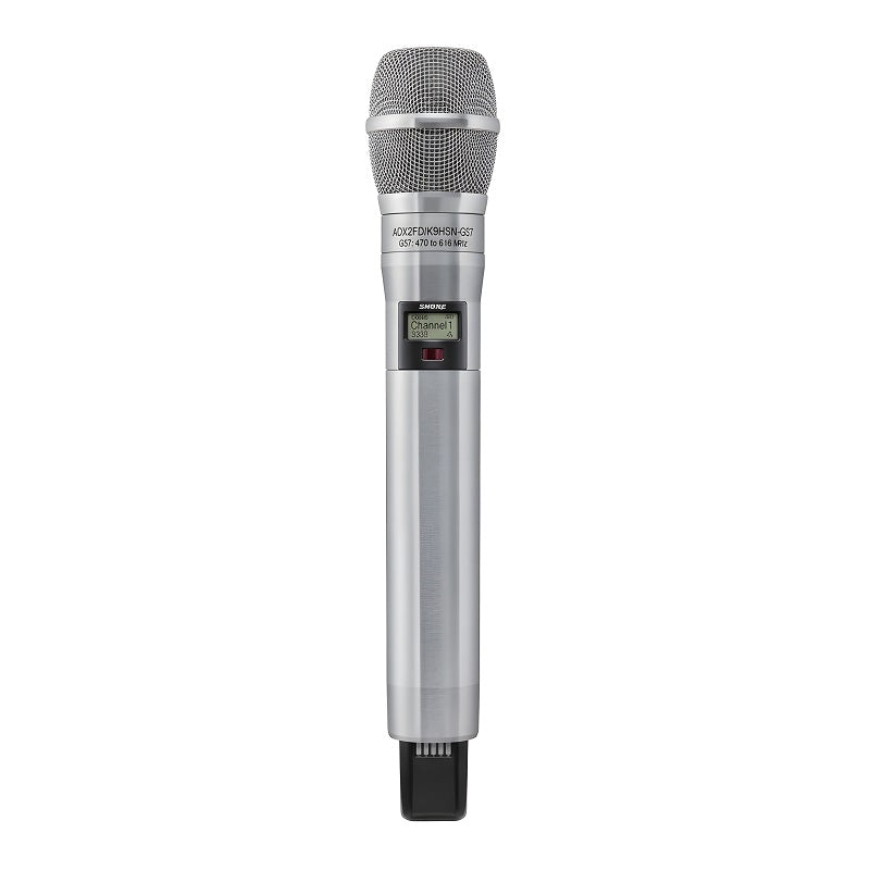 Shure ADX2FD/K9HSN-G57 Digital Handheld Wireless Microphone Transmitter with KSM9HS Capsule (G57: 470 to 616 MHz, Nickel)