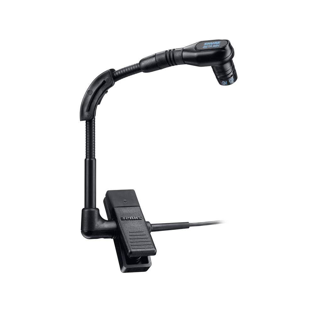 Shure GLXD14R+/B98 Dual-Band Wireless Instrument Rack System with Flexible Gooseneck Microphone (Z3: 2.4, 5.8 GHz)