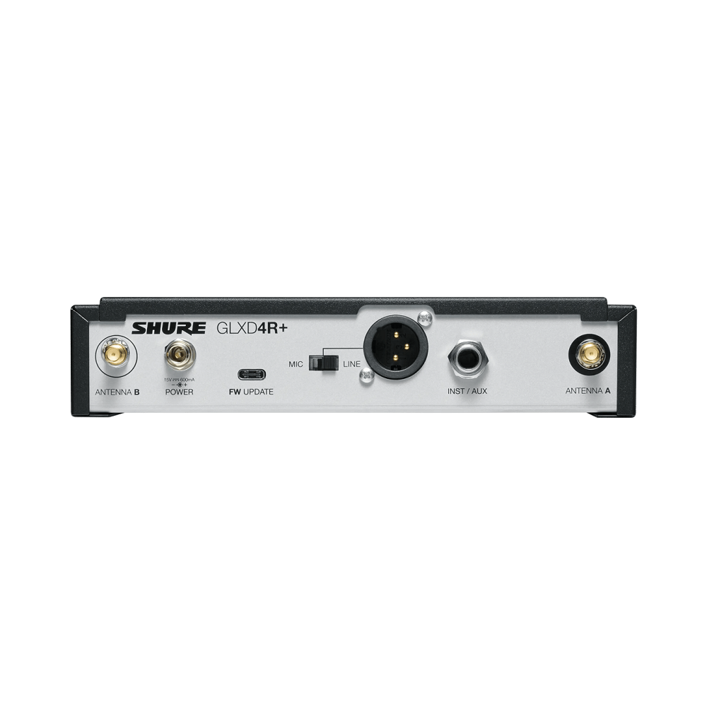 Shure GLXD14R+/B98 Dual-Band Wireless Instrument Rack System with Flexible Gooseneck Microphone (Z3: 2.4, 5.8 GHz)