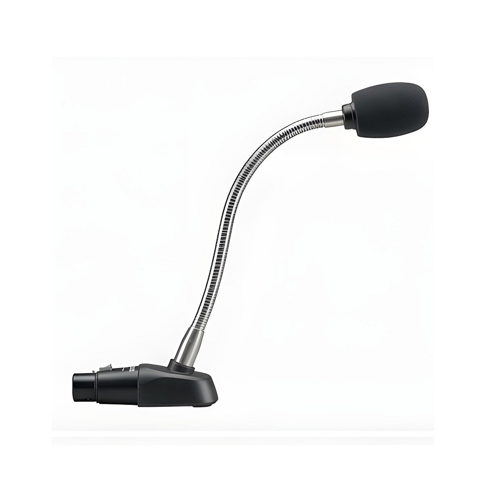Shure MX412/N 12" Gooseneck Microphone with Attached XLR Preamp, Shock & Flange Mount, Snap-Fit Foam Windscreen, No Cartridge