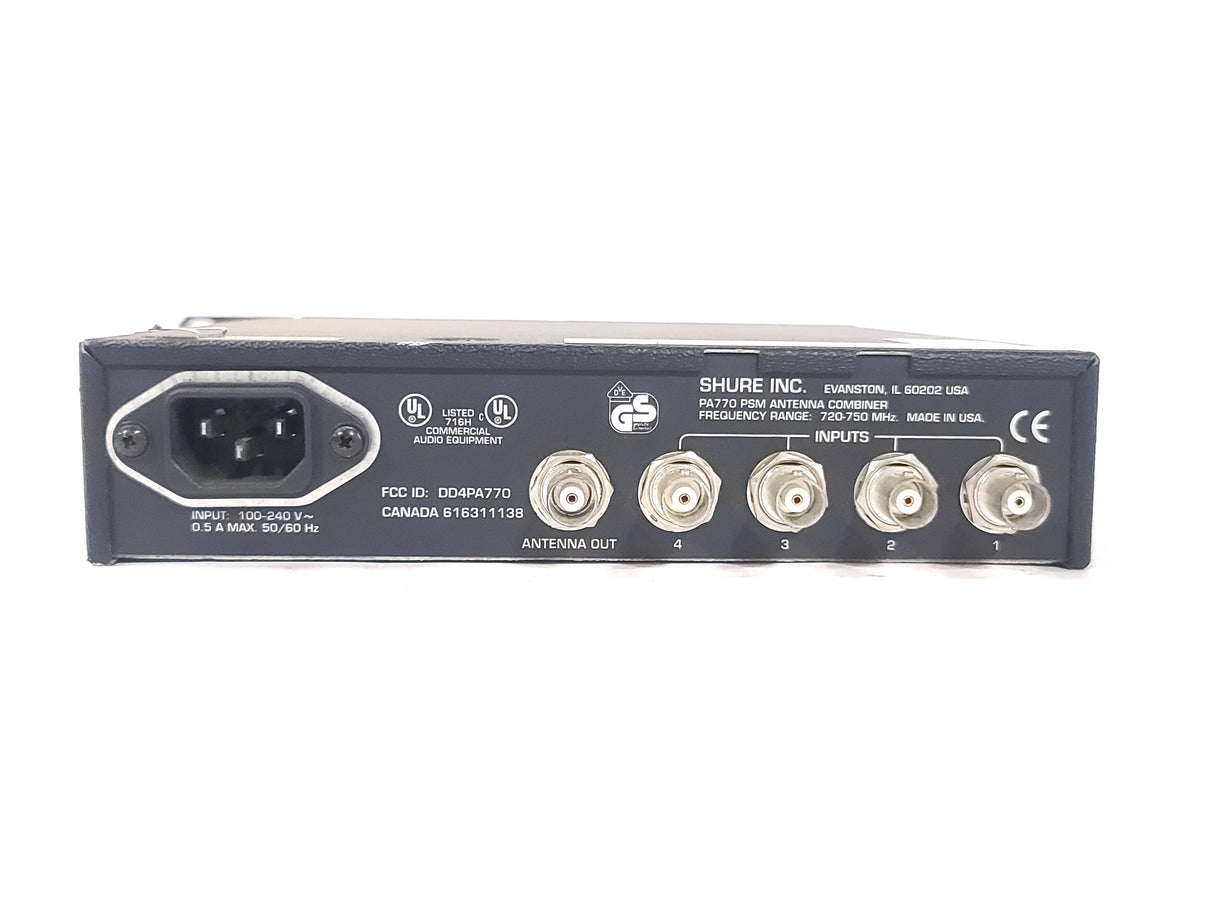 Shure PA770PSM Antenna Combiner (720 - 750 MHz) for PSM 700 Series Transmitter