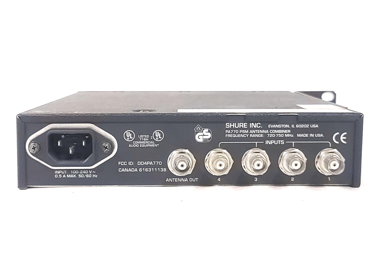 Shure PA770PSM Antenna Combiner (720 - 750 MHz) for PSM 700 Series Transmitter