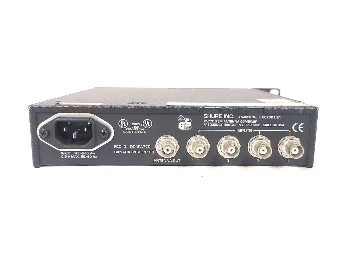 Shure PA770PSM Antenna Combiner (720 - 750 MHz) for PSM 700 Series Transmitter