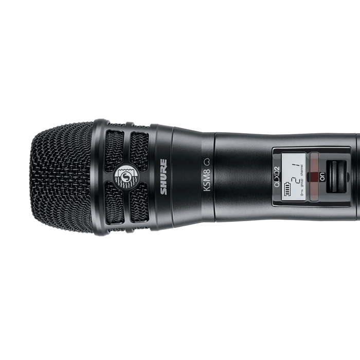 Shure QLXD2/KSM8 Digital Handheld Wireless Microphone Transmitter with KSM8 Capsule (J50A Band: 572-616 MHz)