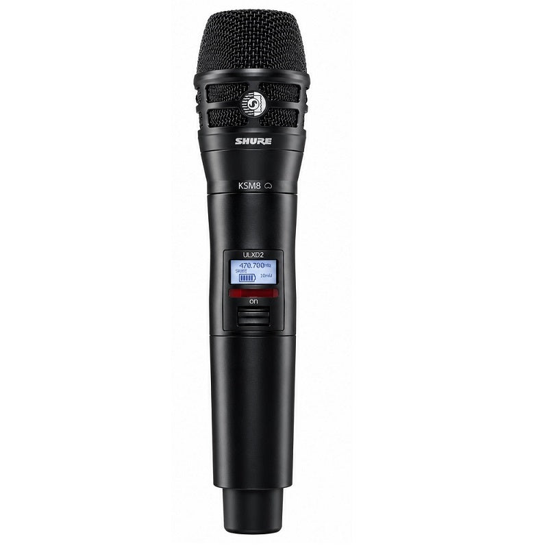 Shure ULXD2/K8 - Digital Handheld Transmitter with KSM8 Capsule in Black Finish (J50A Band: 572-616 MHz)