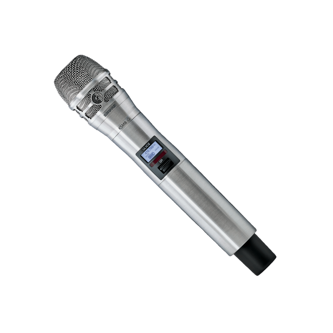 Shure ULXD2/K8 - Digital Handheld Transmitter with KSM8 Capsule in Nickel Finish (H50 Band: 534-598 MHz)