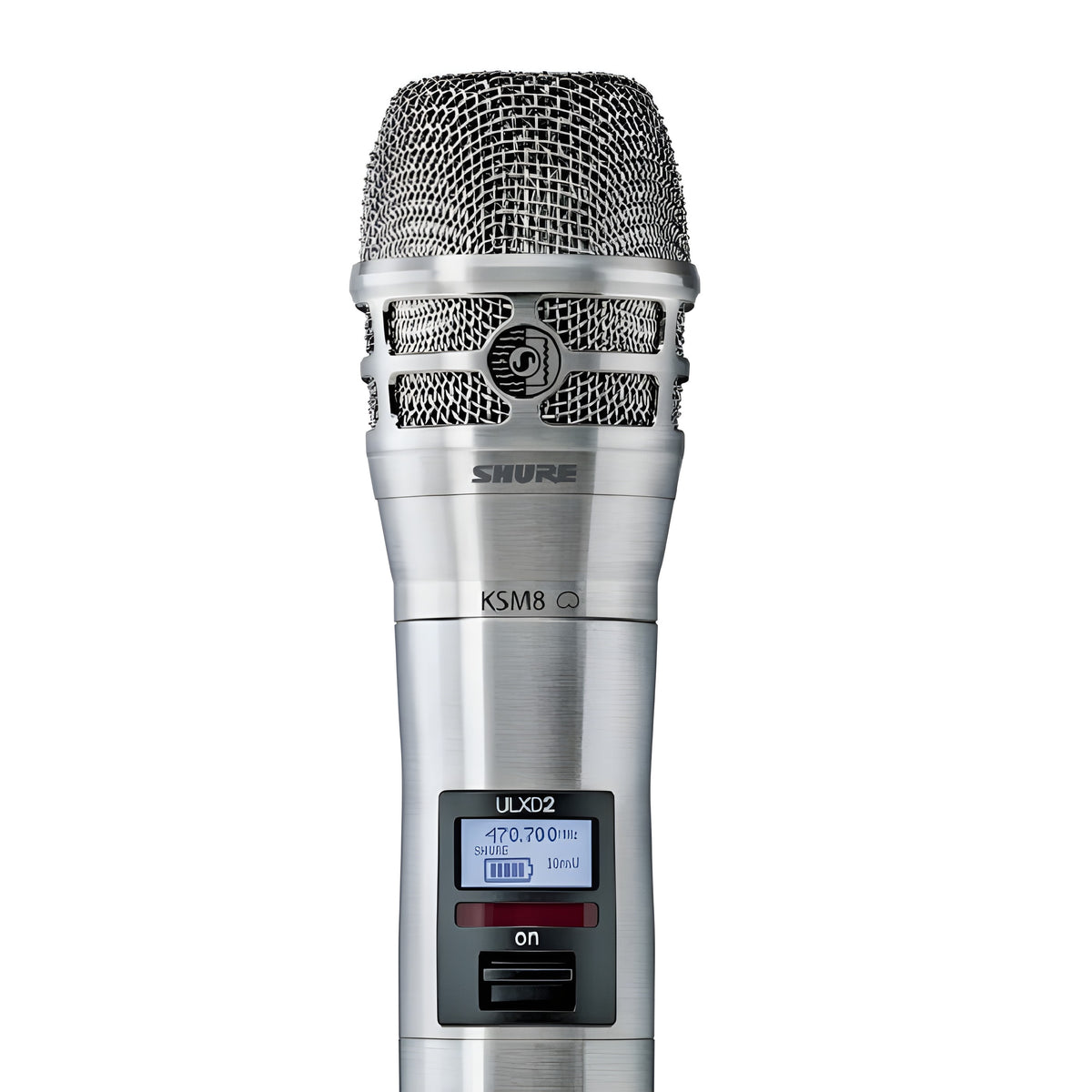 Shure ULXD2/K8 - Digital Handheld Transmitter with KSM8 Capsule in Nickel Finish (X52 Band: 902-928 MHz)