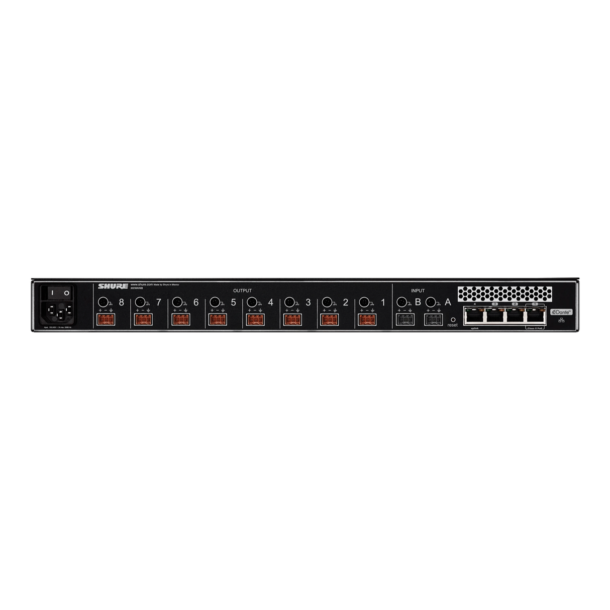 Shure MXWANI8 8-Channel Audio Network Interface