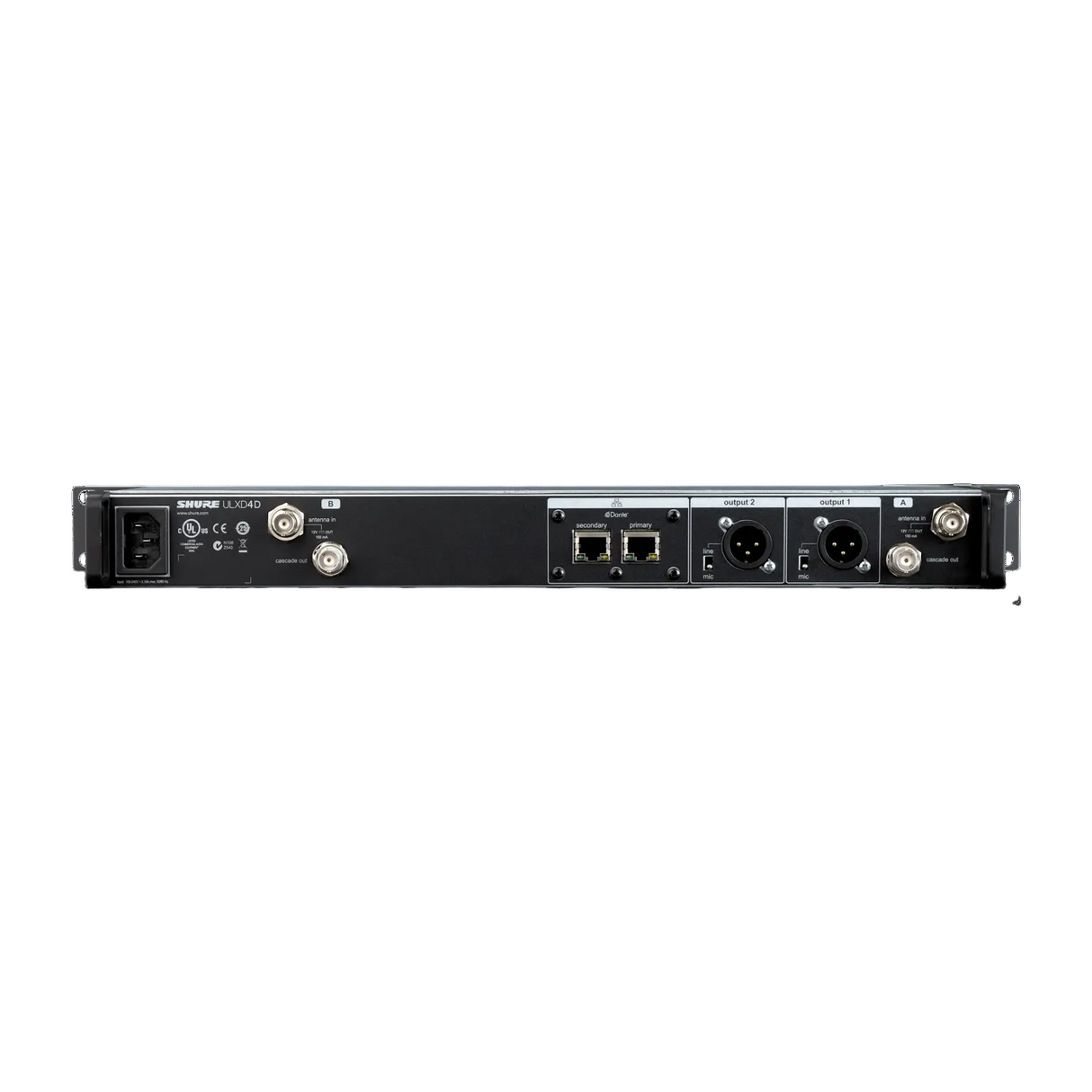 Shure ULXD4D Dual-Channel Digital Wireless Receiver (X52: 902 to 928 MHz)