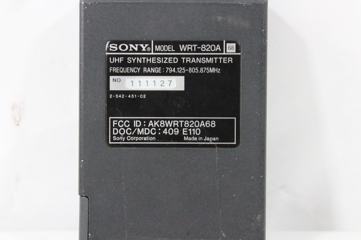 Sony WRT-820A UHF Synthesized Transmitter