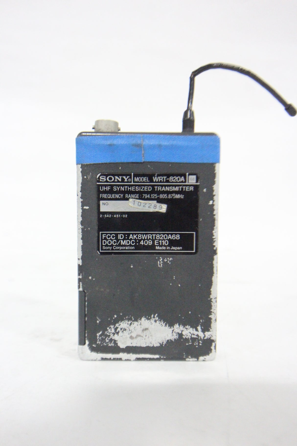 Sony WRT-820A UHF Synthesized Transmitter (794.125 - 805.875 MHz)
