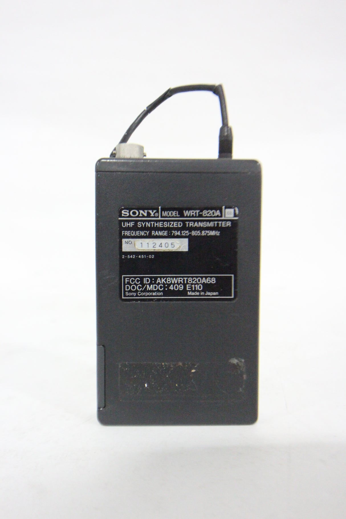 Sony WRT-820A UHF Synthesized Transmitter (794.125 - 805.875 MHz)