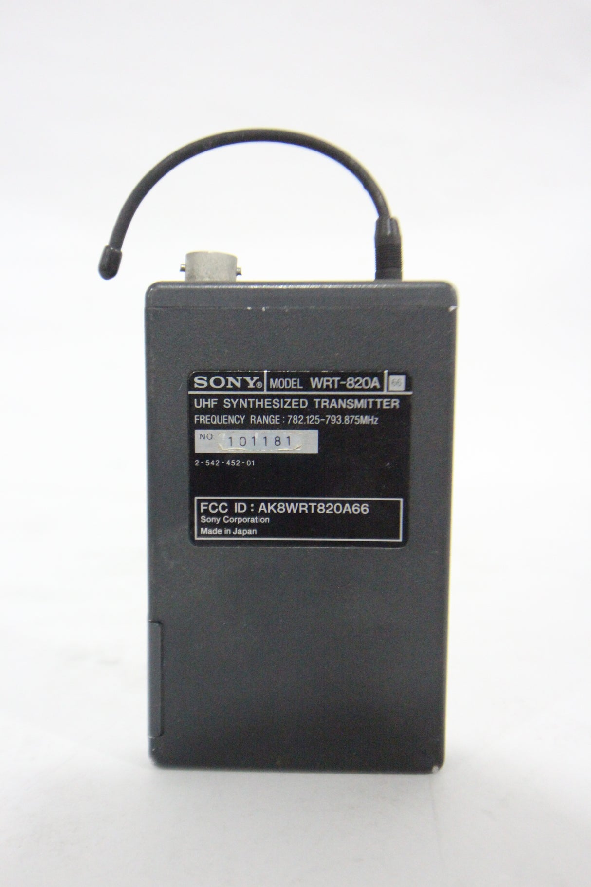 Sony WRT-820A UHF Synthesized Transmitter (794.125 - 805.875 MHz)